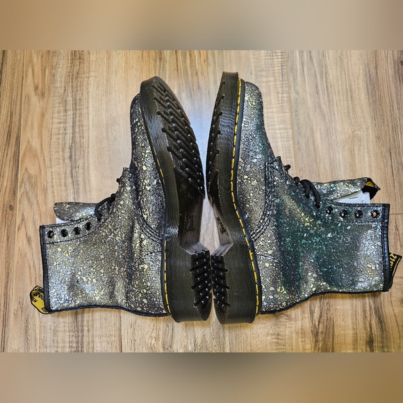 Dr. Martens 1460 METALLIC SPLATTER SUEDE LACE-UP BOOTS,US 8 - Picture 7 of 10